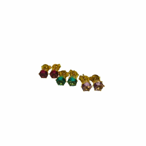 Brinco trio em zirconia