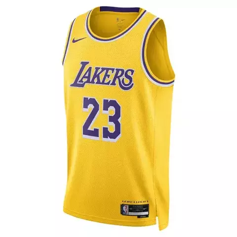 Camiseta Regata NBA Los Angeles Lakers #23 James - Icon Edition - Masculina Nike - Amarela [PROMO]
