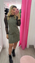 VESTIDO CURTO BOTÕES LISTRADO - comprar online