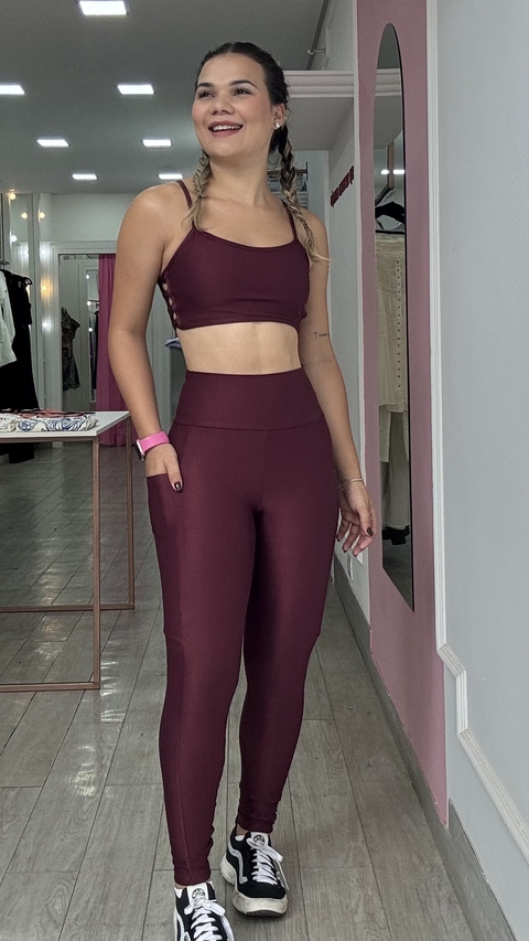 CONJUNTO LEGGING POCKET - AVELUDADO CANELADO