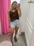 BLUSA BABADO ANIMAL PRINT CHIFFON na internet