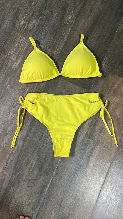 Top Cortininha Fixa com Bojo amarelo - comprar online