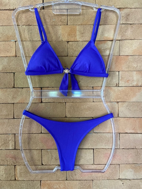 Calcinha Canoa com Empina Bumbum azul - comprar online