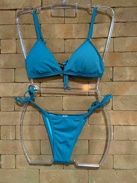 Calcinha Lacinho verde petroleo - comprar online