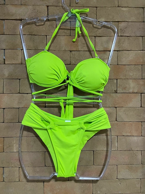 Calcinha bumbum Duplo sem costura pala larga verde limonade - comprar online