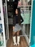 Saia Feminina Curta Preta e Branca Pied Poule Gran - Modriki Store