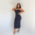 Vestido Feminino Midi Elegante com Detalhe nas Alça - comprar online
