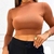 Cropped Feminino Manga Longa Gola Alta na internet
