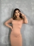 Vestido Feminino Midi Manga Longa Ombro a Ombro na internet