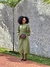 VESTIDO MAXI MIDI EM TRICOLINE COM ELASTANO VERDE ESCURO - comprar online