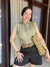 CAMISA CROPPED LASTEX VERDE MILTAR - comprar online