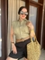Imagem do CAMISA CROPPED LASTEX VERDE MILTAR