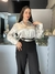 CAMISA ACETINADA FLOR DE IPE CINZA - loja online