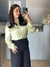 CAMISA ACETINADA FLOR DE IPE VERDE - Flavia Ferrer