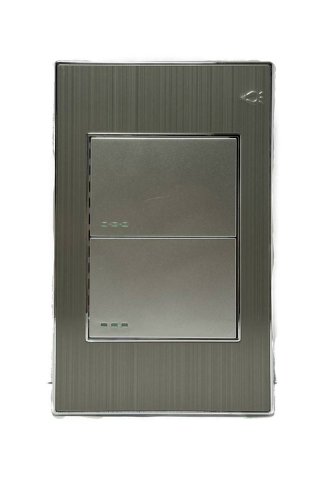 Interruptor Doble Linea Stainless - comprar en línea