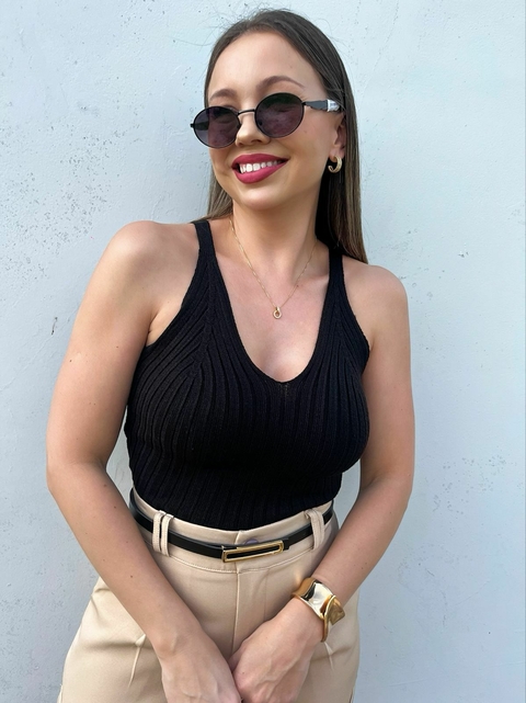 Cropped tricô Mavie