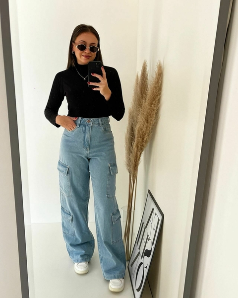 Wide Leg Cargo Feminina - comprar online