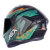 CAPACETE ASX DRAKEN THUNDER FOSCO PRETO/VERDE/LARANJA - loja online