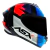 CAPACETE ASX DRAKEN STRIKER BRILHO PRETO/AZUL/VERMELHO - comprar online