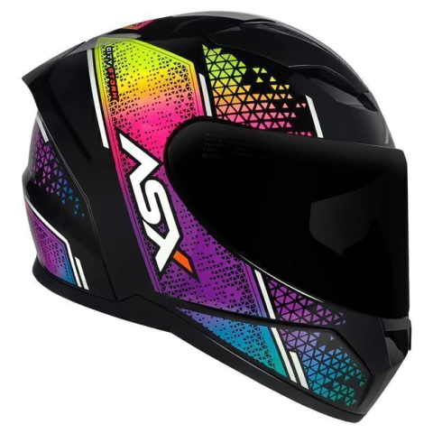 CAPACETE ASX CITY STORM BRILHO PRETO COLORS - comprar online