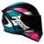 CAPACETE ASX CITY START BRILHO PRETO/TURQUESA/ROSA - comprar online