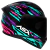 CAPACETE ASX CITY ARROW BRILHO PRETO/TIFFANY/ROXO - comprar online