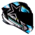 CAPACETE ASX DRAKEN PILOT BRILHO PRETO AZUL AMARELO - comprar online