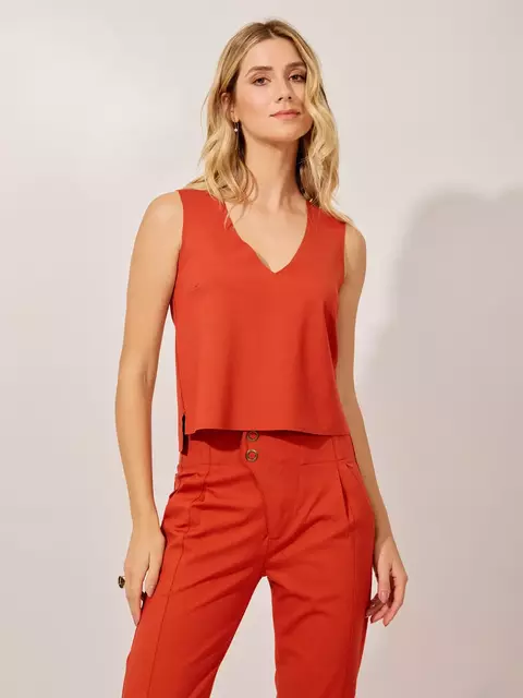 Blusa Grazy Malha Shape urucum - comprar online