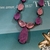 Conjunto Luxo em Turmalina Rosa e Fúcsia no banho Rodio Negro - comprar online