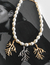 Colar de pérolas com 3 Corais com duo de banhos dourado e diamante - comprar online