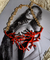 Colar com Corais em Metal vermelho com corrente no banho dourado - comprar online