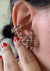 Ear Cuff Luxo com cravação colorida no banho Ouro - comprar online