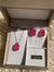 Conjunto Oval cravejado em Turmalina Rosa Fusion no banho Rodio Branco