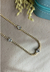 Colar Riviera de 2mm com gotas cravejadas no banho Ouro