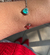 Bracelete delicado com coração Colombiana cravejado e ponto de luz no banho Ródio Branco