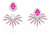 Brinco Ear Jacket Safira Pink No banho Ródio Branco na internet