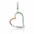 Pingente de Coração Cravejado Colors no banho Ródio Branco - comprar online