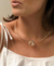 Choker de Aro com pingente minimalista no banho Ouro