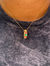 Colar com pingente fusion e cristais no banho Ouro