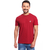 Camiseta Masculina Camisa Bordada 100% Algodão Premium Fio 30.1 Tamanho: P, COR: VERMELHA