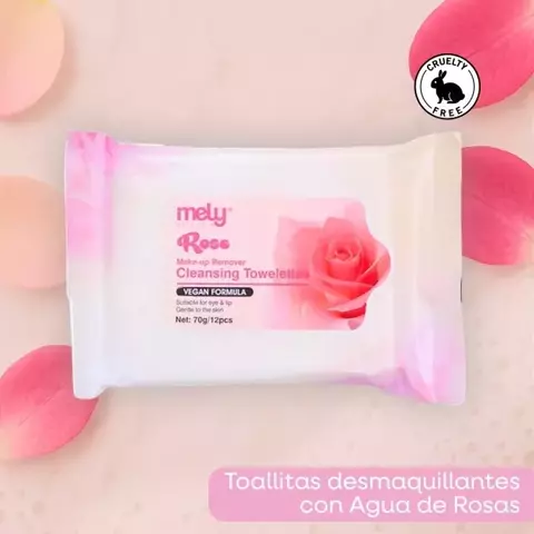 Toallitas Humedas desmaquillantes Mely Agua de Rosas