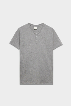 Remera Basic Botones Gris - comprar online