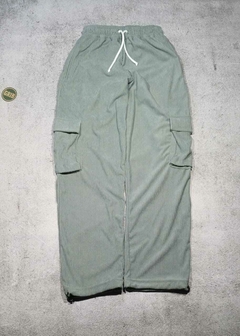 Pantalon Cargo Corderoy Perla