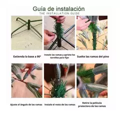 Arbol de Navidad Pino Artificial 1.80m Frondoso Follaje Verde de Lujo Completo Incluye Soporte Arbol de Navidad para Interior y Exterior en internet
