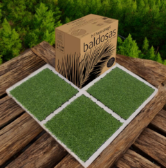 Piso Modular Con Pasto Sintético 31x31cm Jardin Terrazas Hd