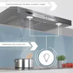 Campana Cocina Extractora Purificadora Acero 50x44.5x12cm - La Vendimia