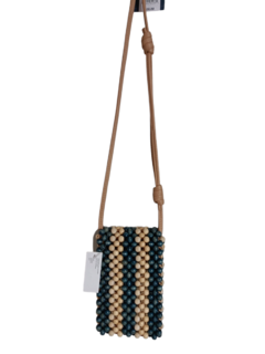 Bolso de hombro pequeño universal con cuentas de hilo azul - comprar en línea