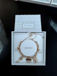 Pulsera Guess ross gold candado con brillos - comprar en línea