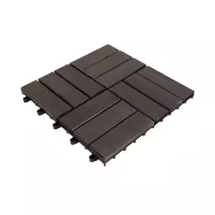 Hanie Design, Piso de Madera para Exterior, Color Gris Oscuro - La Vendimia