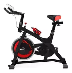 Bicicleta Spinning Fija Centurfit 6kg Hogar Fitness Cardio Color Negro/Rojo - comprar en línea